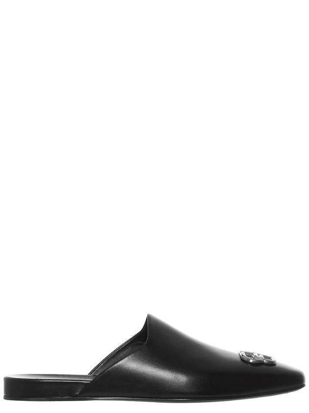 Luxury Balenciaga Cosy BB Logo Mules Black
