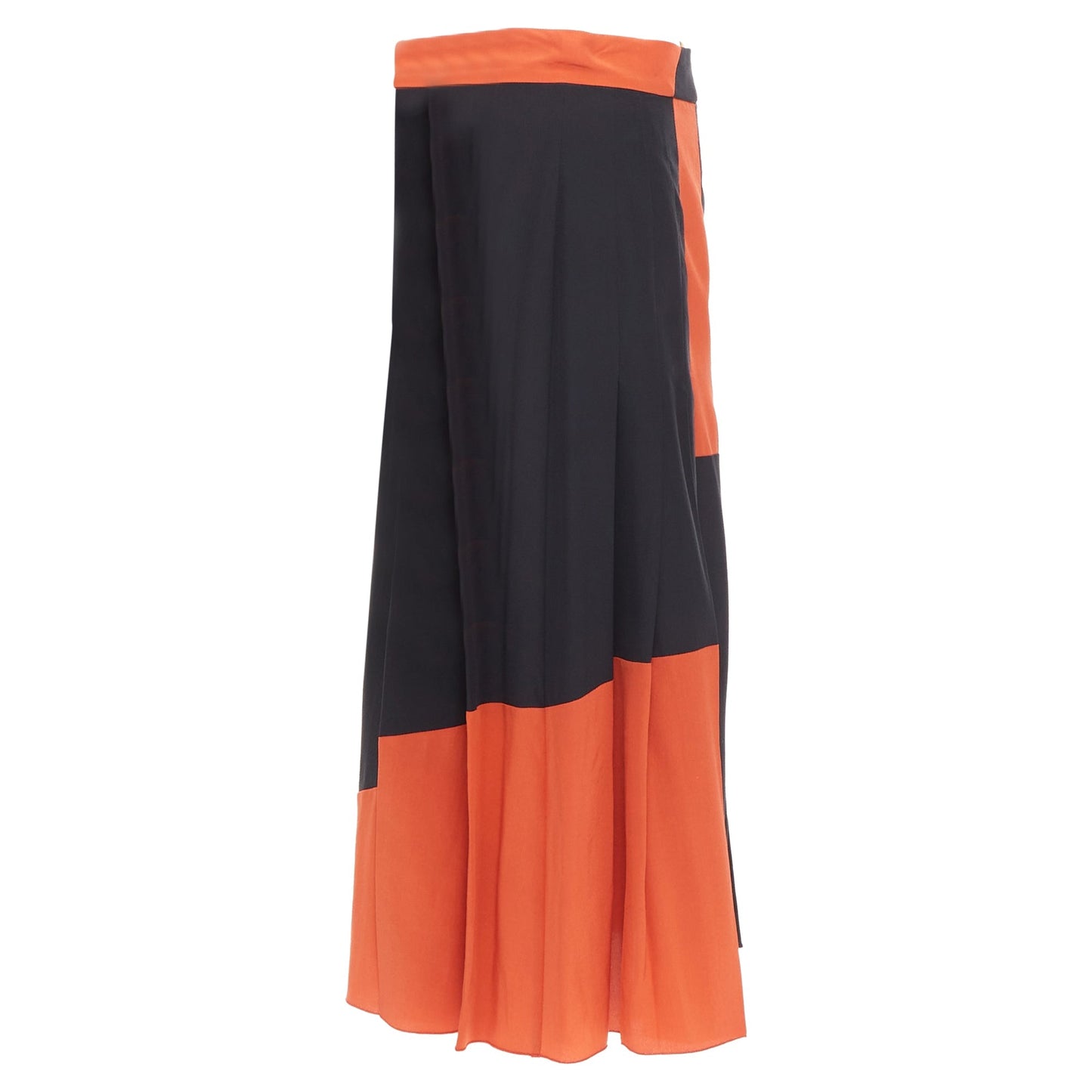 Luxury Bottega Veneta colorblock pleated skirt