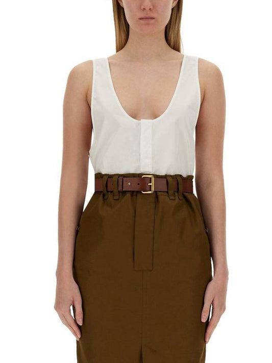 Luxury Saint Laurent Semi See-through Henry Tank Top 790074Y227W