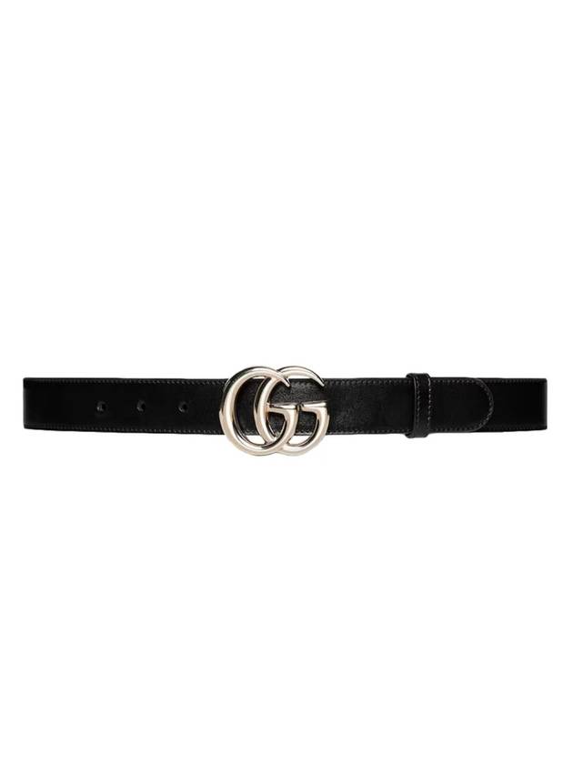 Luxury Gucci Trending 2025 GG Marmont Thin Leather Belt Black