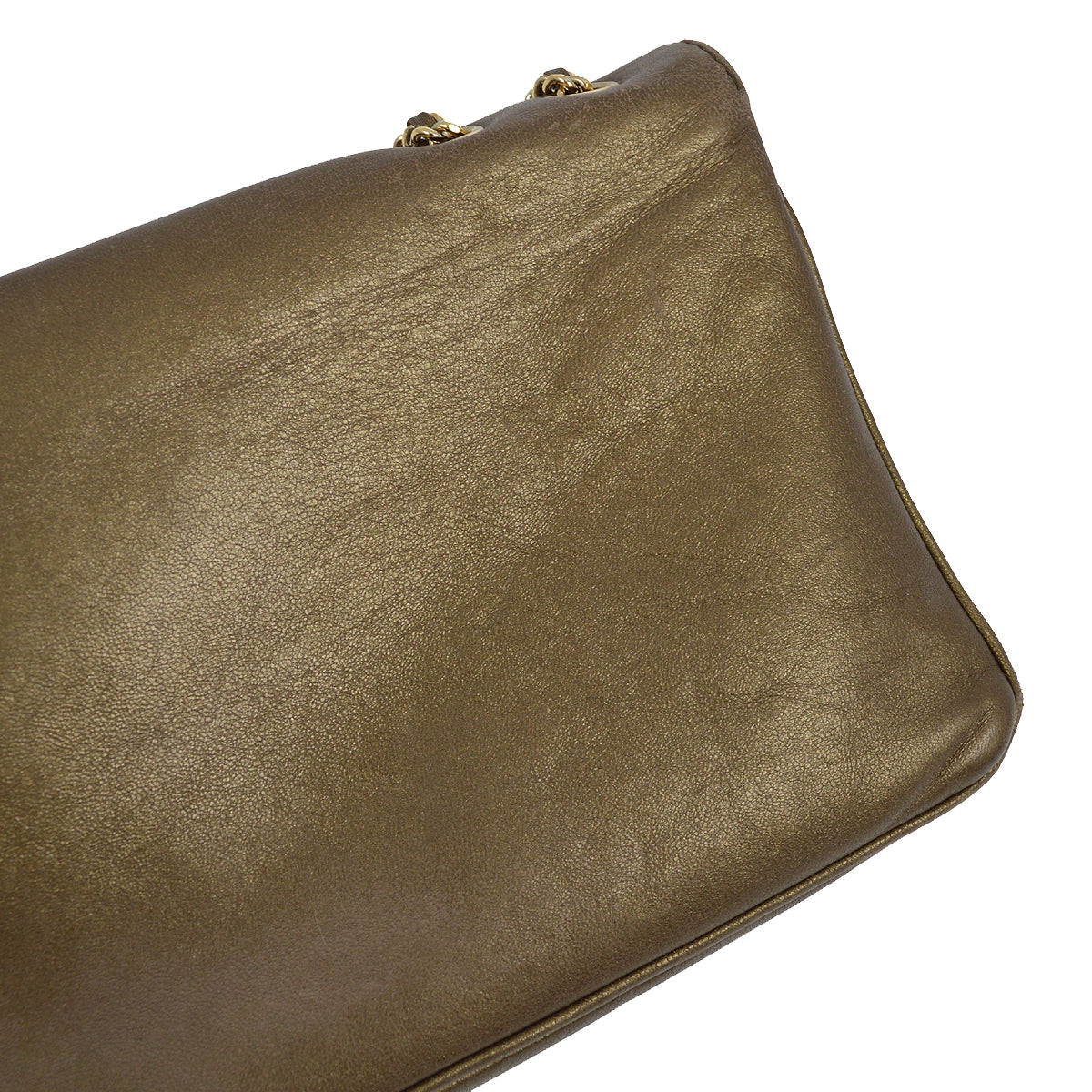Luxury Chanel 2004-2005 Bronze Lambskin Mademoiselle Lock Shoulder Bag