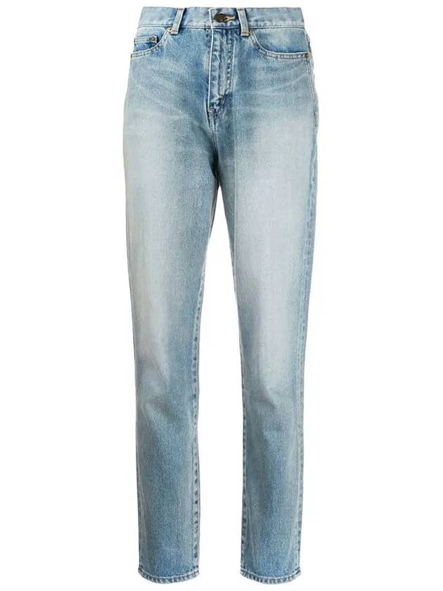 Luxury Saint Laurent Santa Monica Denim Carrot Fit Jeans Blue