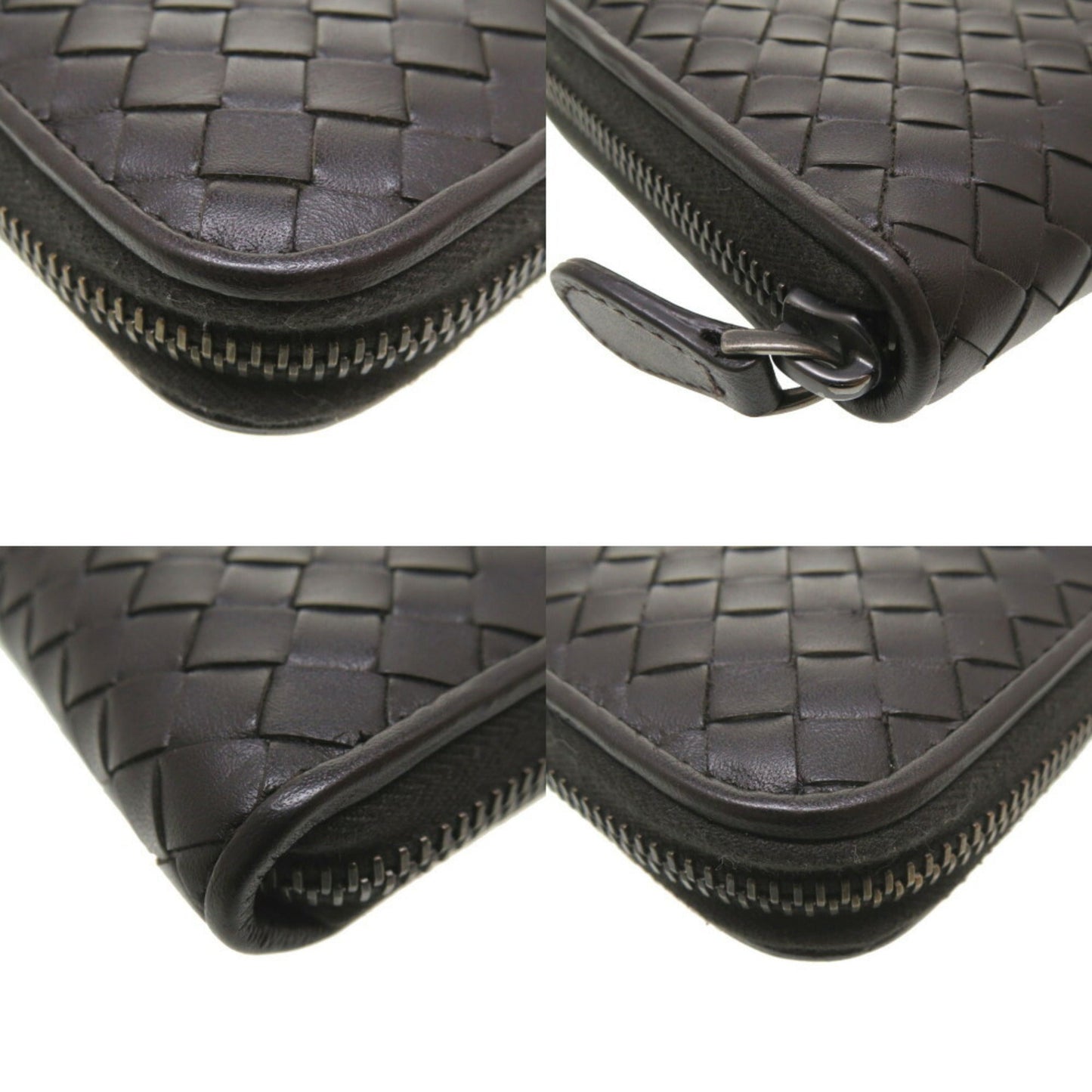 Luxury Bottega Veneta Intrecciato  Leather Long Wallet (Bi-Fold) ()