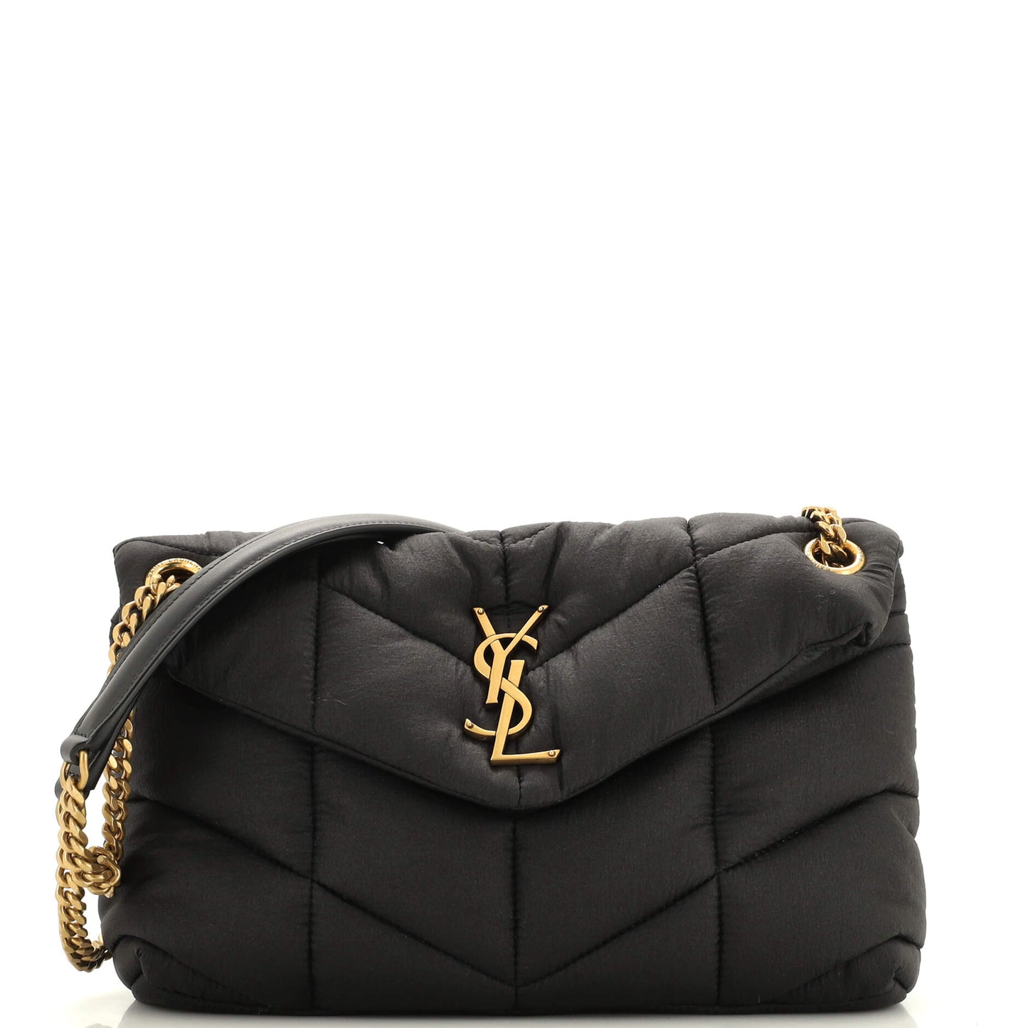 Luxury Saint Laurent Loulou Puffer Shoulder Bag Quilted Nylon Small