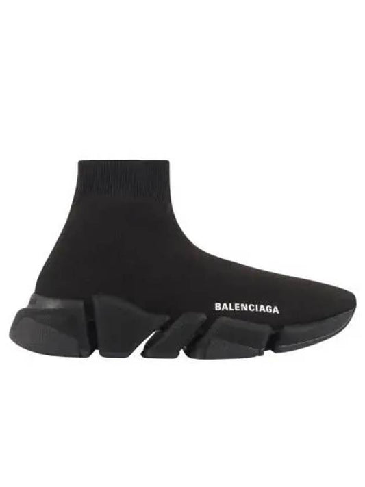 Luxury Balenciaga WoMen's Speed 2 0 Recycled Knit High Top Sneakers Black