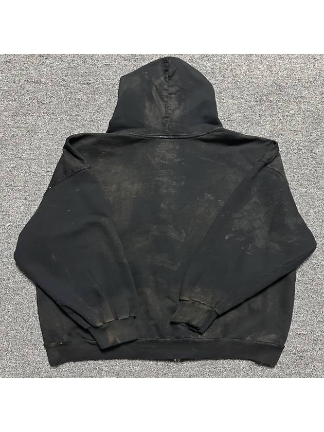 Luxury Balenciaga Mud Distressed Hooded Zip Up 100