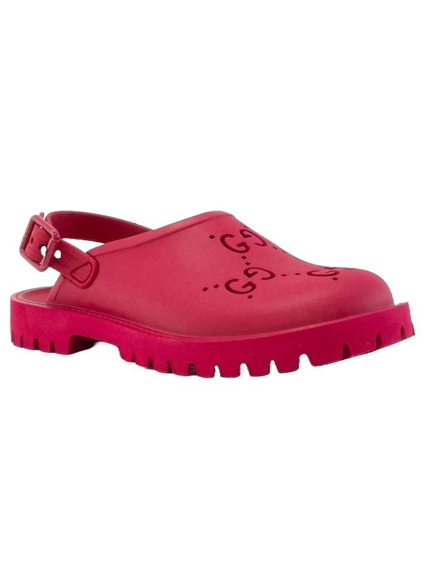 Luxury Gucci Trending 2025 Kids GG Logo Rubber Sandals Pink