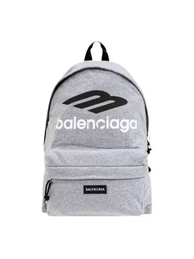 Luxury Balenciaga Explorer Logo Backpack Grey