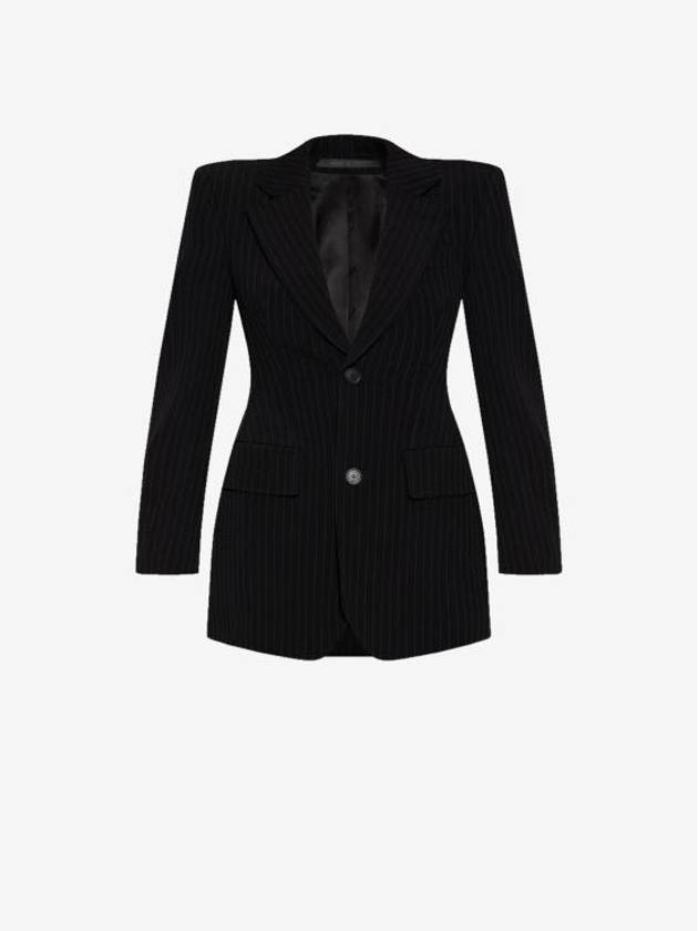 Luxury Balenciaga Women's Hourglass Blazer Jacket Black