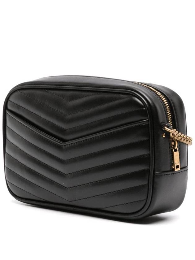 Luxury Saint Laurent Lou Small Leather Cross Bag Black