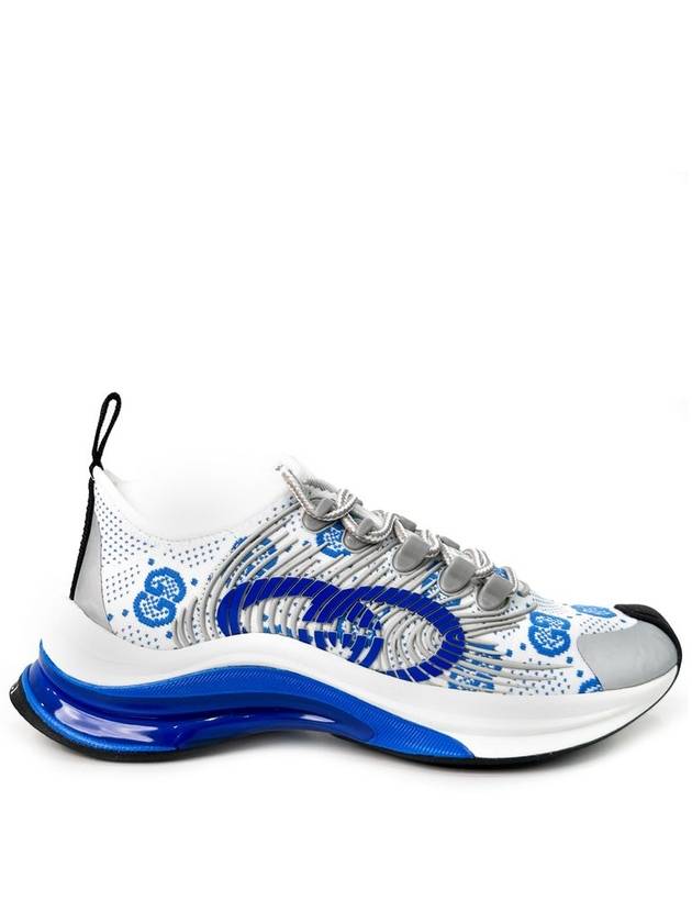 Luxury Gucci Trending 2025 35 5 Luxury Gucci Trending 2025 Women Run Monogram Knit Sneakers White Blue