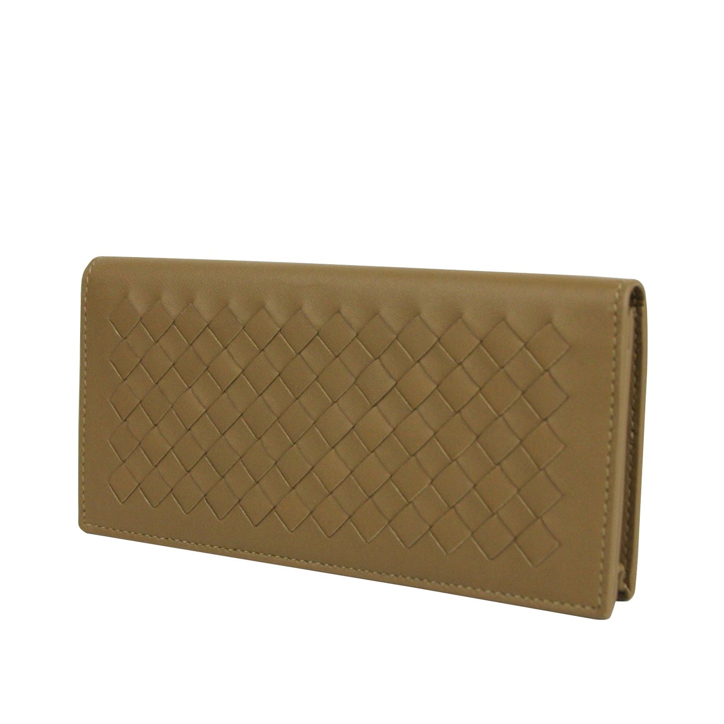 Luxury Bottega Veneta Men's Woven Leather Long Bifold Wallet