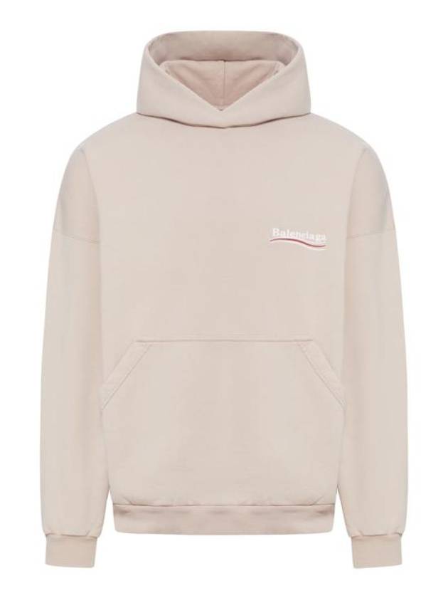 Luxury Balenciaga Embroidered Logo Cotton Hoodie Light Pink