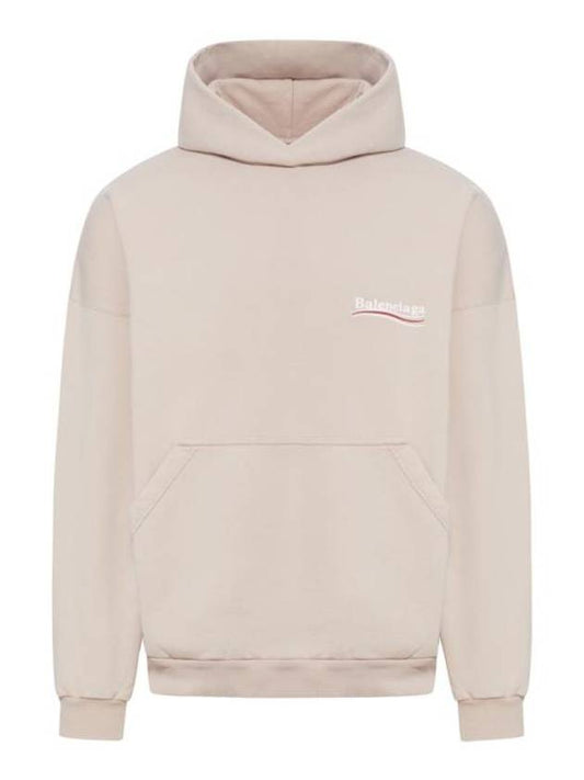 Luxury Balenciaga Embroidered Logo Cotton Hoodie Light Pink