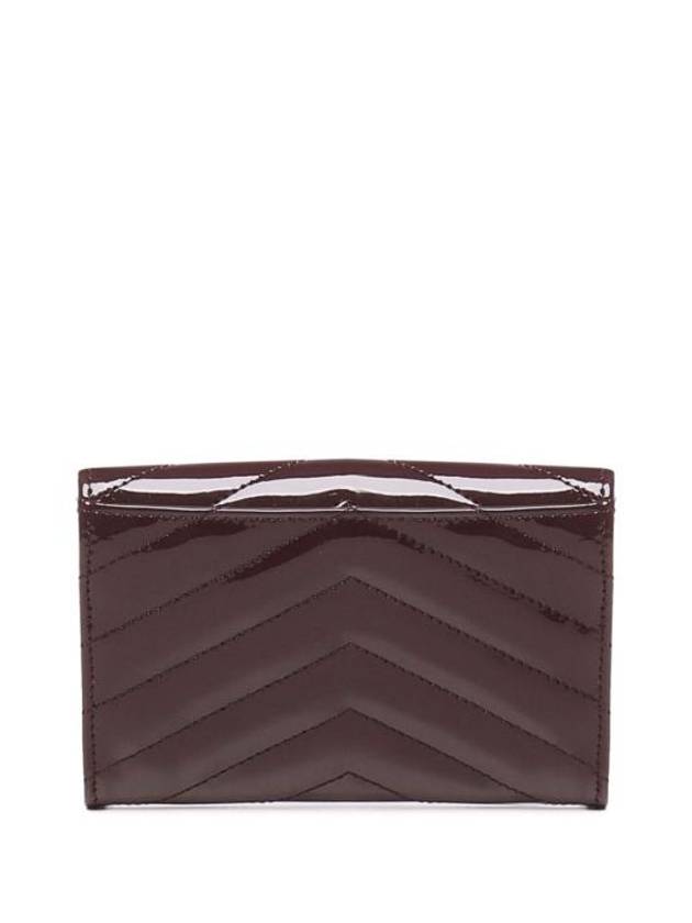 Luxury Saint Laurent Cassandra Matelasse Half Wallet Red