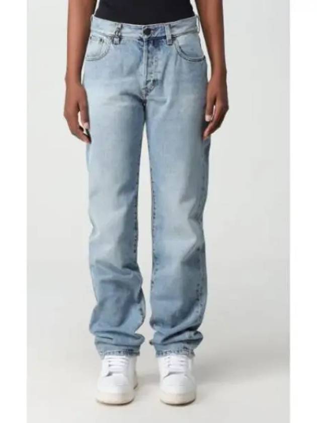 Luxury Saint Laurent Women's Cassandre Jeans Hawaiian Blue