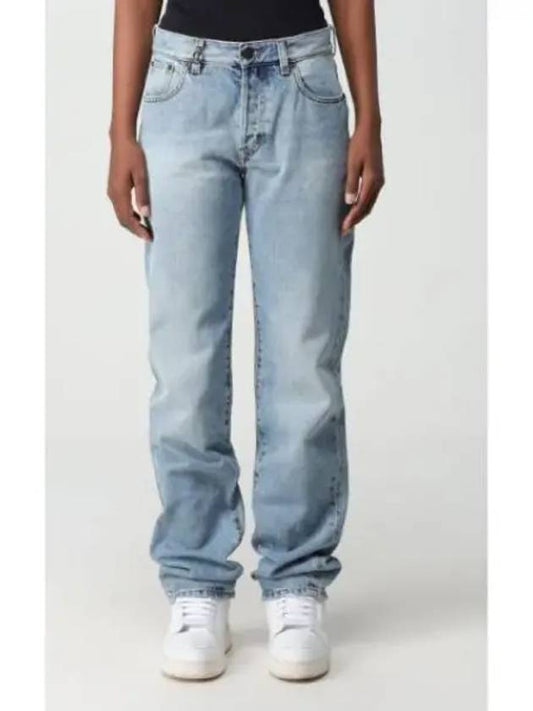 Luxury Saint Laurent Women's Cassandre Jeans Hawaiian Blue