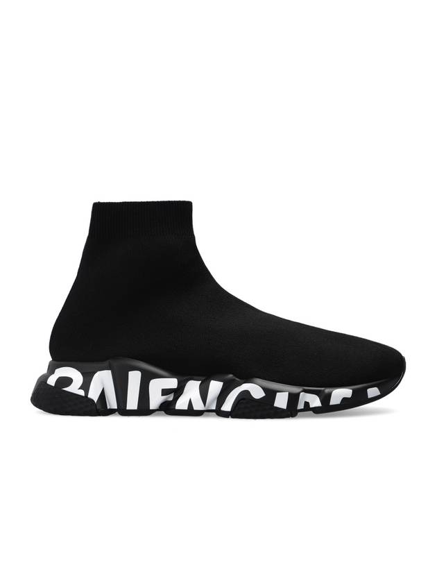 Luxury Balenciaga Speed Midsole Graffiti High Top Sneakers Black