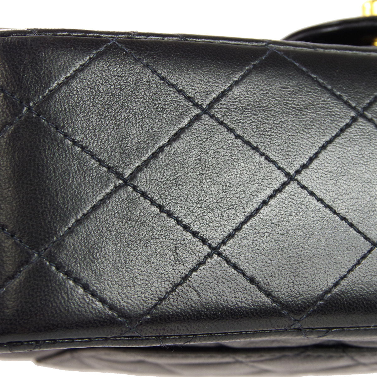 Luxury Chanel 1997-1999 Classic Double Flap Medium Black Lambskin