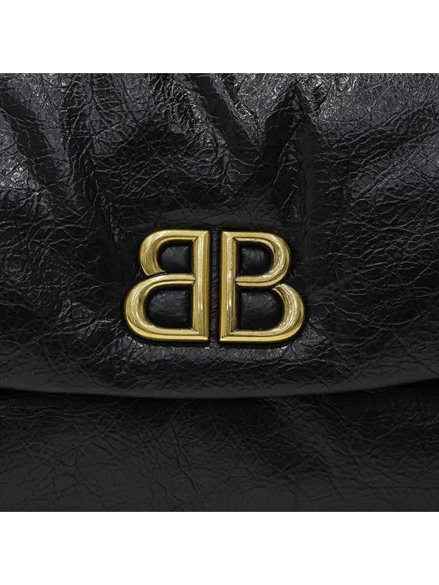 Luxury Balenciaga Monaco Chain Strap Shoulder Bag Black