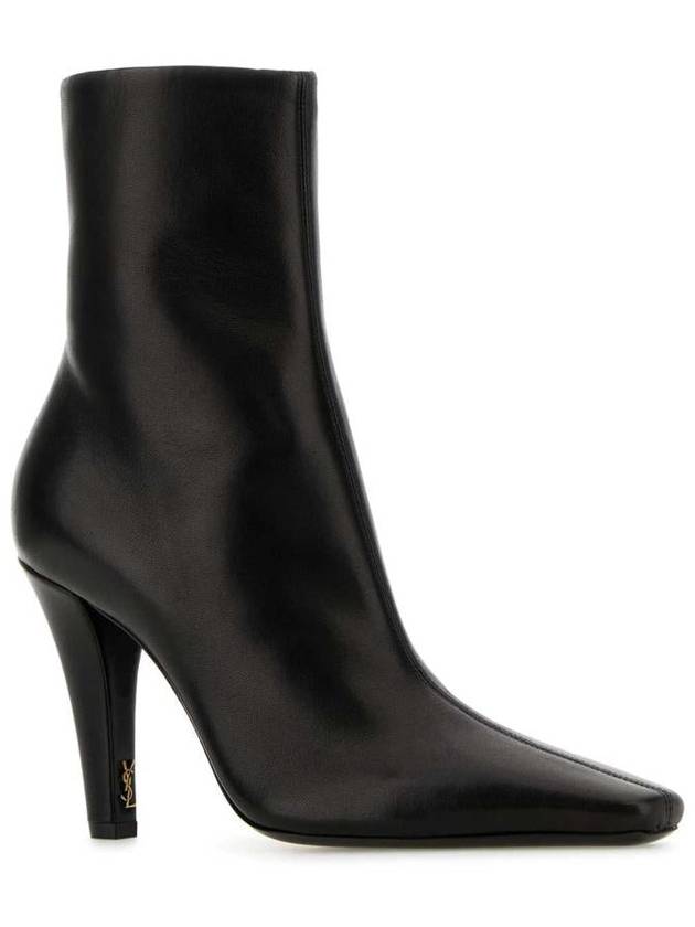 Luxury Saint Laurent Jill Leather Ankle Boots Black