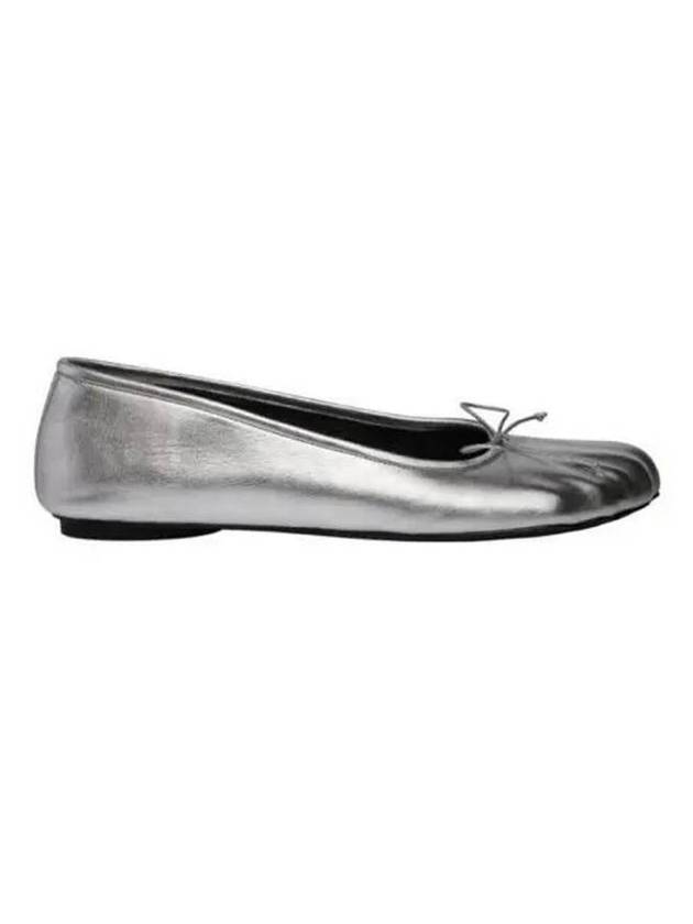 Luxury Balenciaga Anatomic Metallized Ballerina Silver