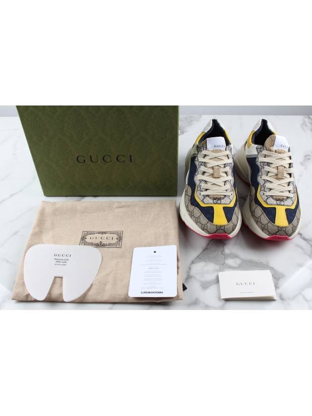 Luxury Gucci Trending 2025 Rhyton GG Logo Supreme Chunky Sole Sneakers 7