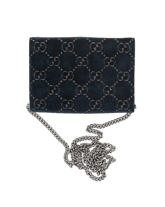 Luxury Gucci Trending 2025 GG Dionysus Mini Shoulder Bag in Blue Velvet