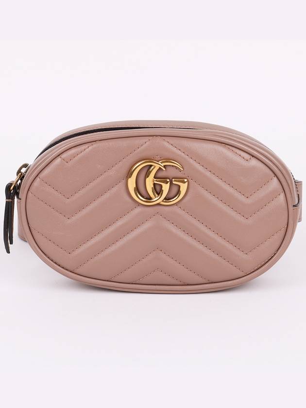Luxury Gucci Trending 2025 GG Marmont Matelasse Jean Beige Belt Bag 476434