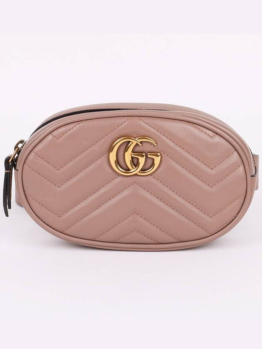 Luxury Gucci Trending 2025 GG Marmont Matelasse Jean Beige Belt Bag 476434