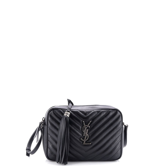 Luxury Saint Laurent Lou Camera Bag Matelasse Chevron Leather Small