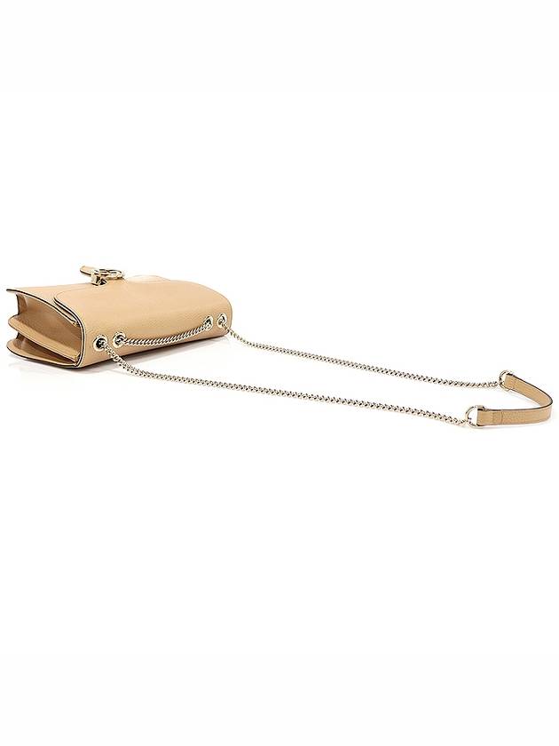 Luxury Gucci Trending 2025 510303 Beige leather interlocking GG gold chain medium shoulder bag