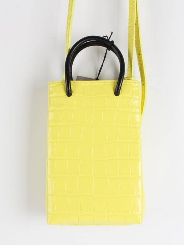 Luxury Balenciaga Crocodile cross bag yellow