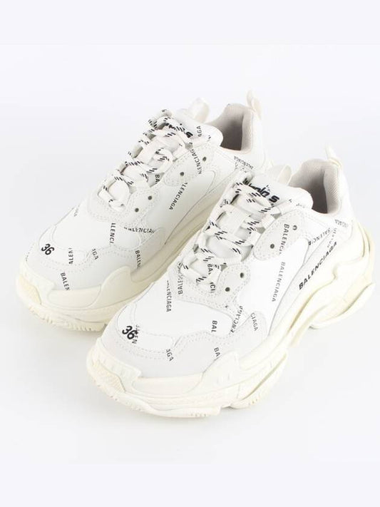 Luxury Balenciaga Triple S Multi Logo White 36 230