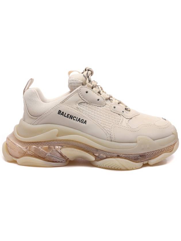 Luxury Balenciaga Triple S Clear Sole Low Top Sneakers Beige