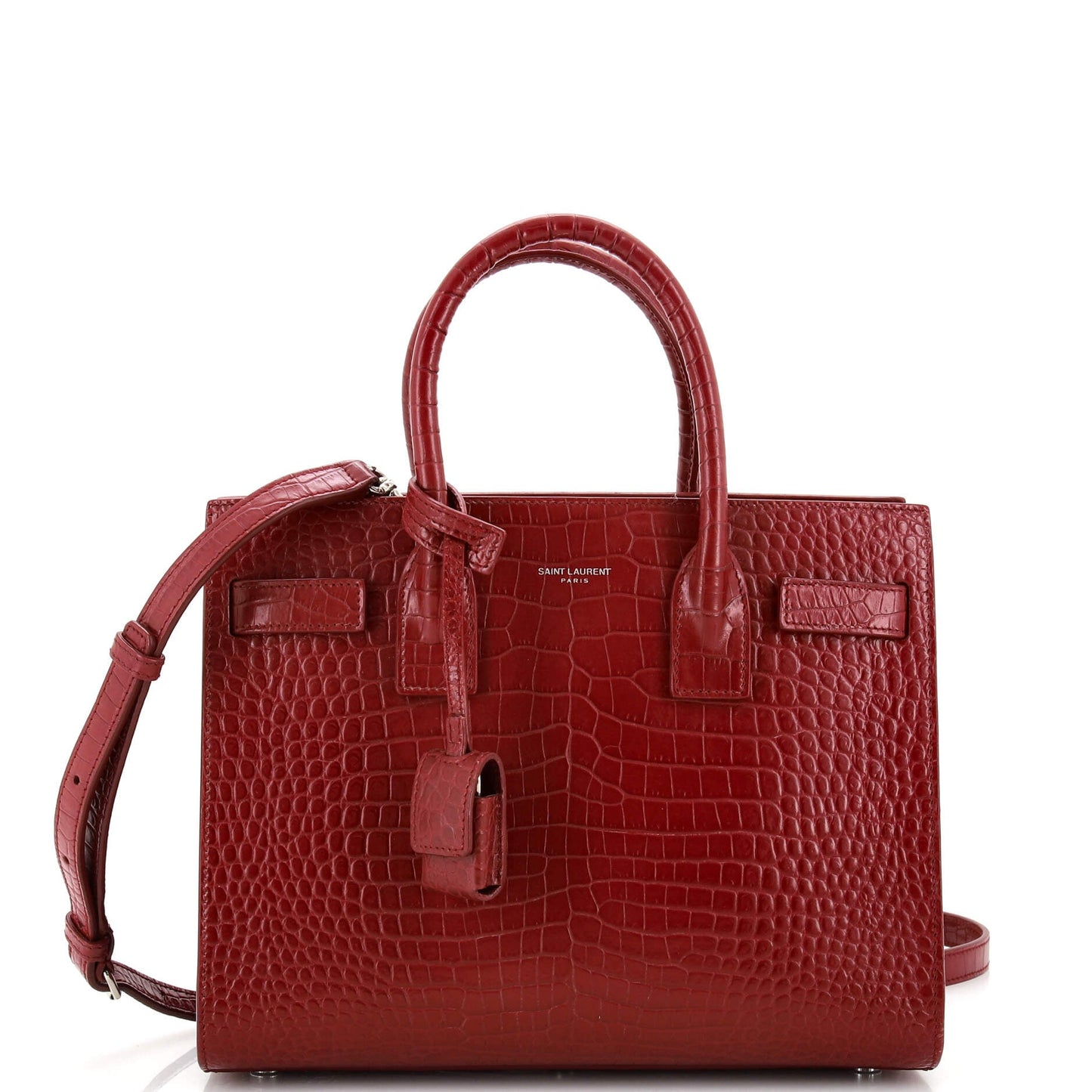 Luxury Saint Laurent Sac de Jour NM Bag Crocodile Embossed Leather Baby