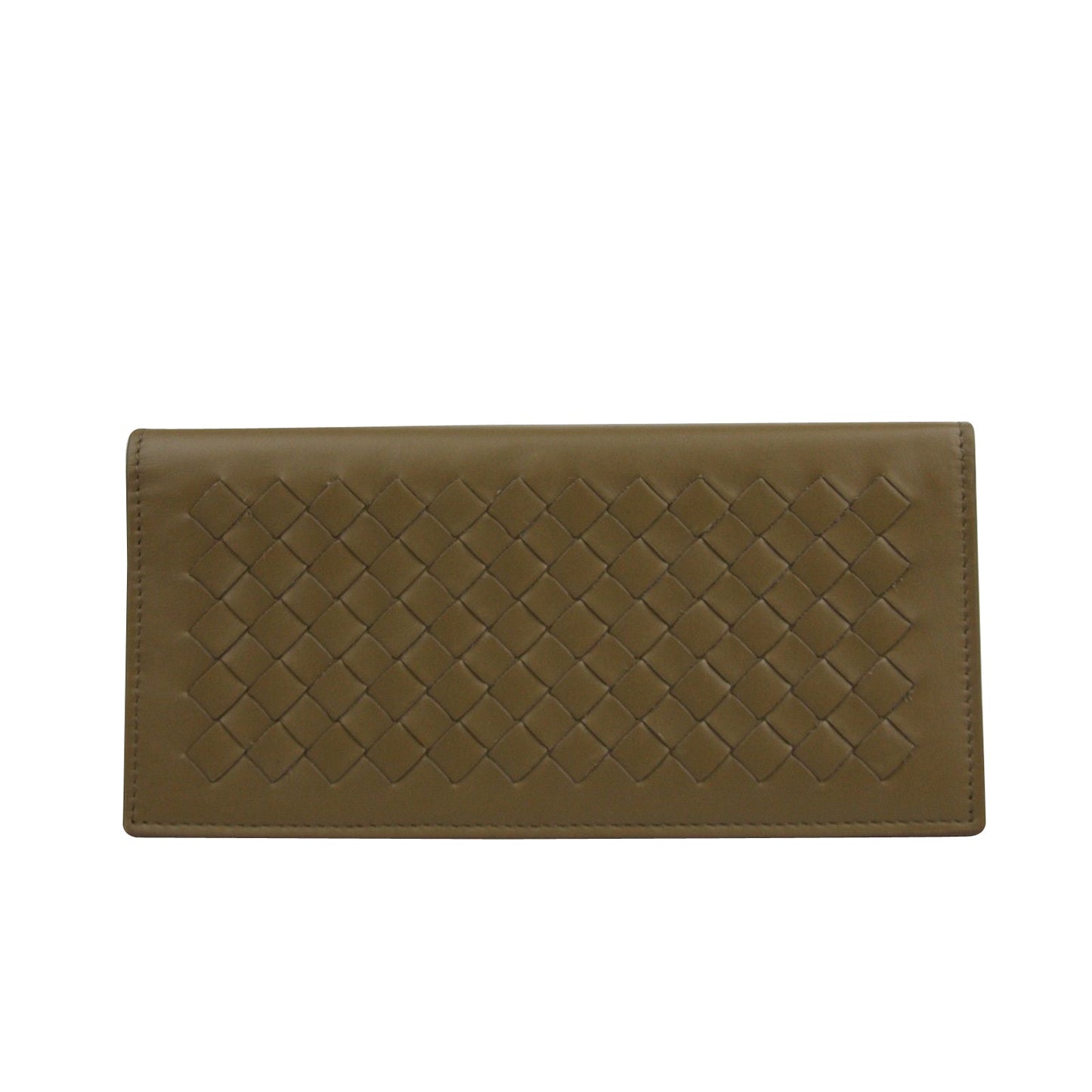 Luxury Bottega Veneta Men's Woven Long Leather Bifold Wallet