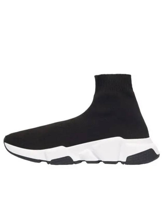 Luxury Balenciaga Logo Speed High Top Sneakers Black