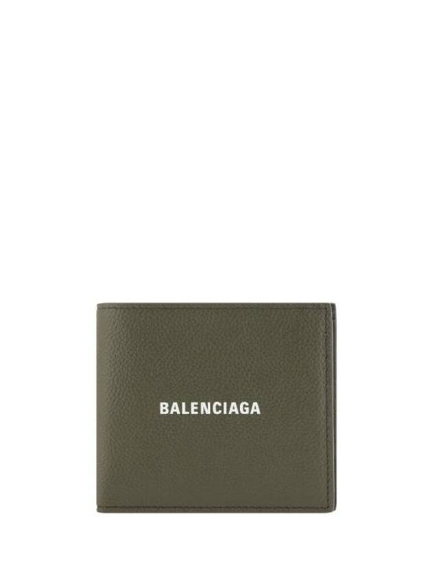 Luxury Balenciaga Cash Square Folded Wallet Dark Green