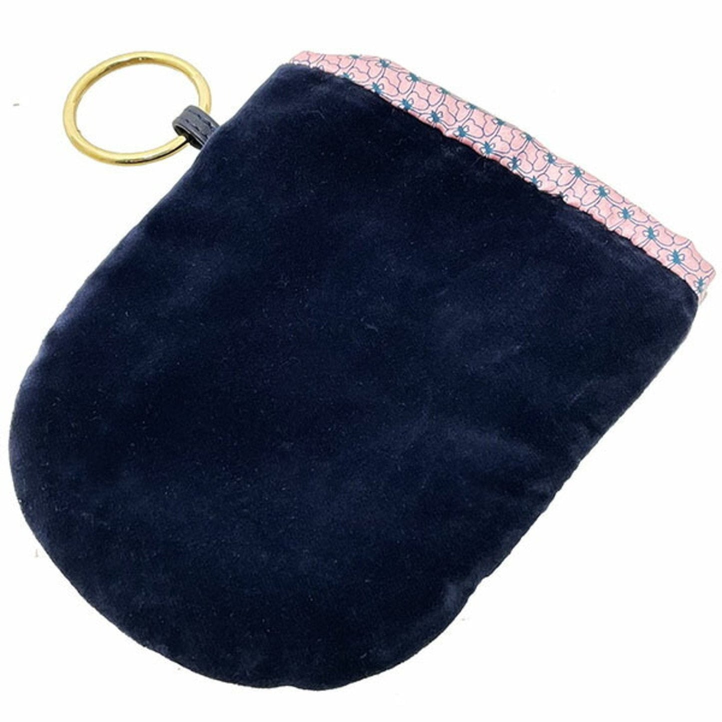 Luxury Bottega Veneta Navy pink Velvet Pouch ()