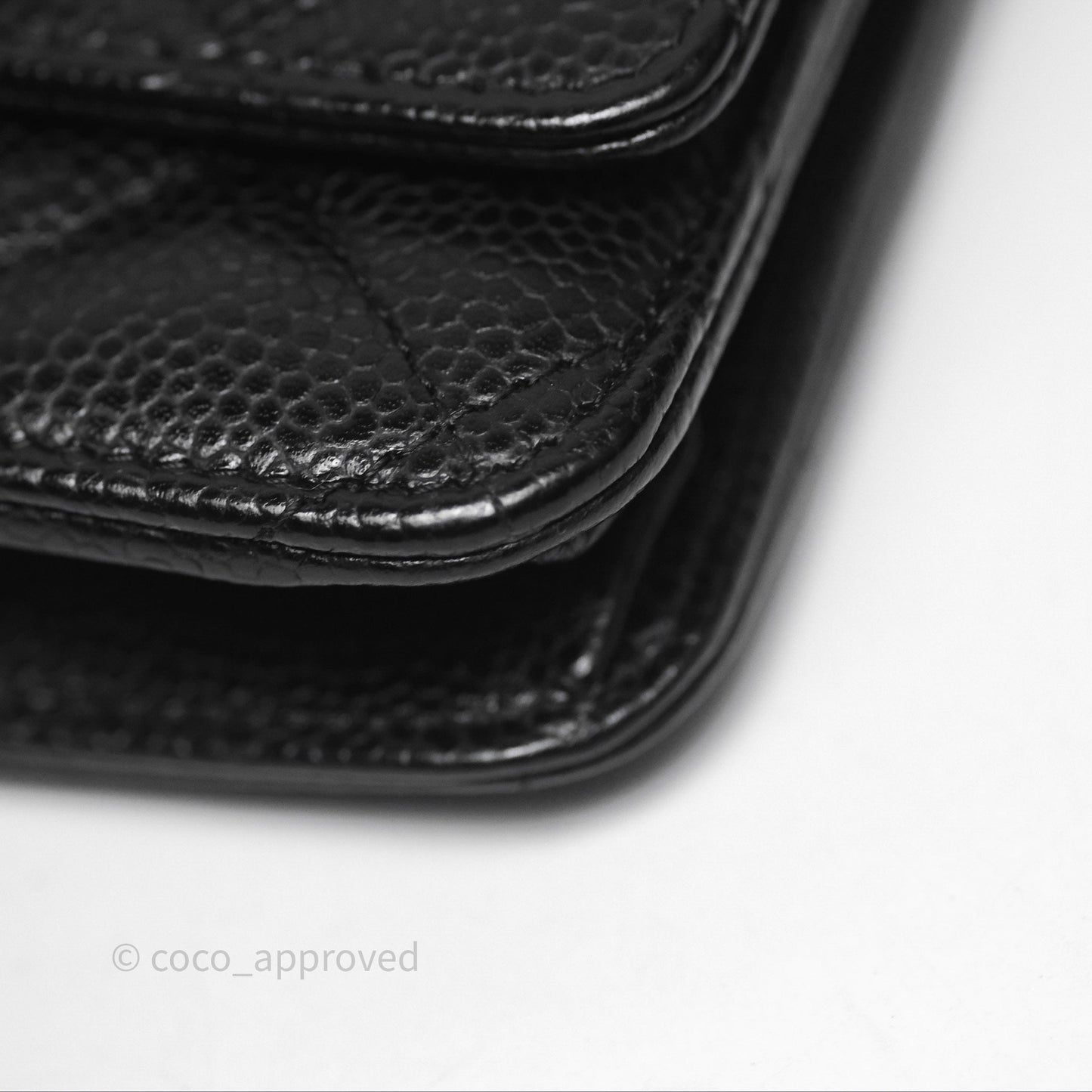 Chanel Quilted WOC Black Caviar Gold Hardware