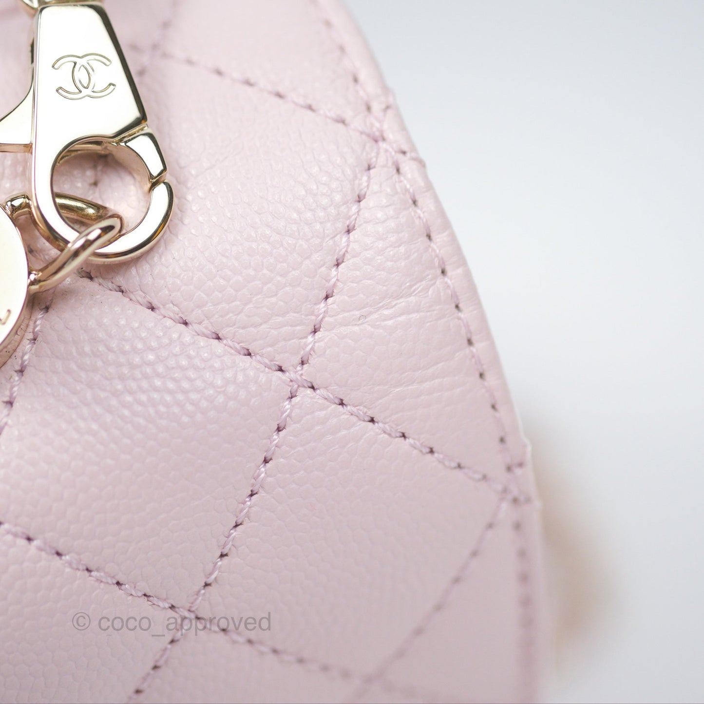 Chanel Small Coco Handle Light Pink Caviar Gold Hardware