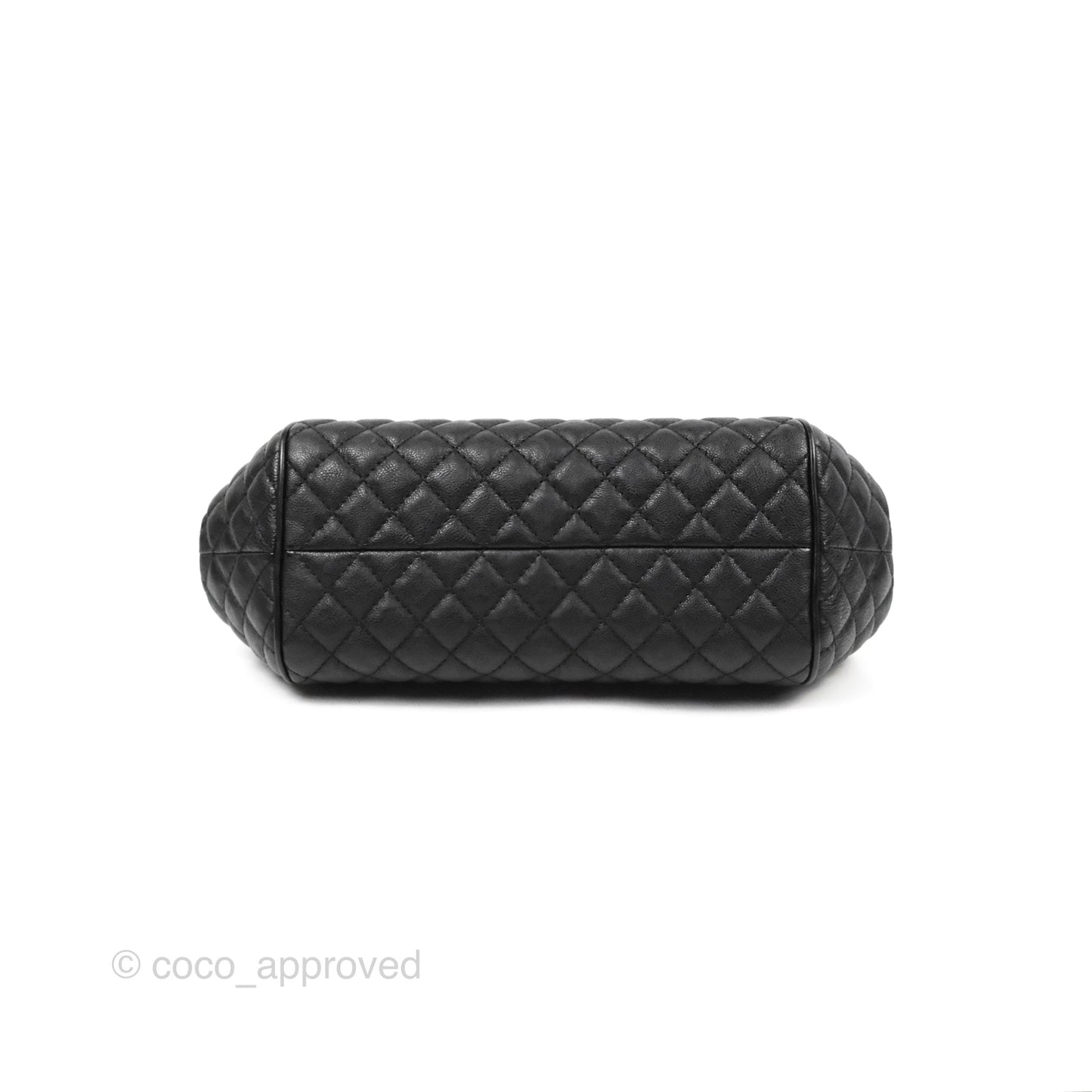 Chanel Paris Rome Colosseum Lock Bag Black Calfskin Antique Gold