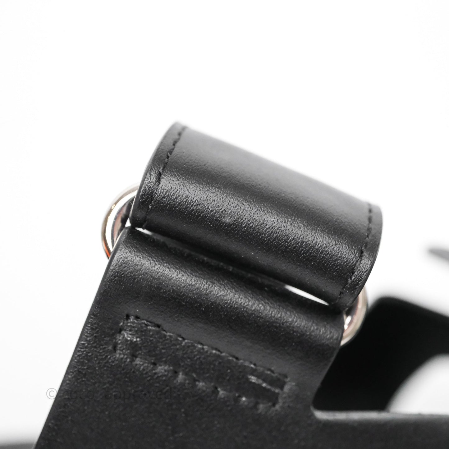 Hermès Chypre Sandal Calfskin Black Size 39