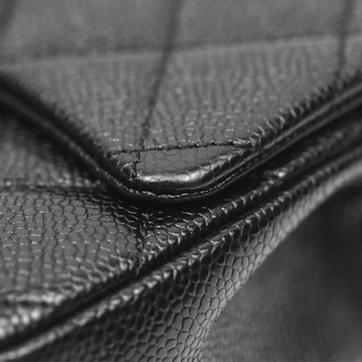 Chanel Quilted Mini Square Flap Bag So Black Caviar Incognito