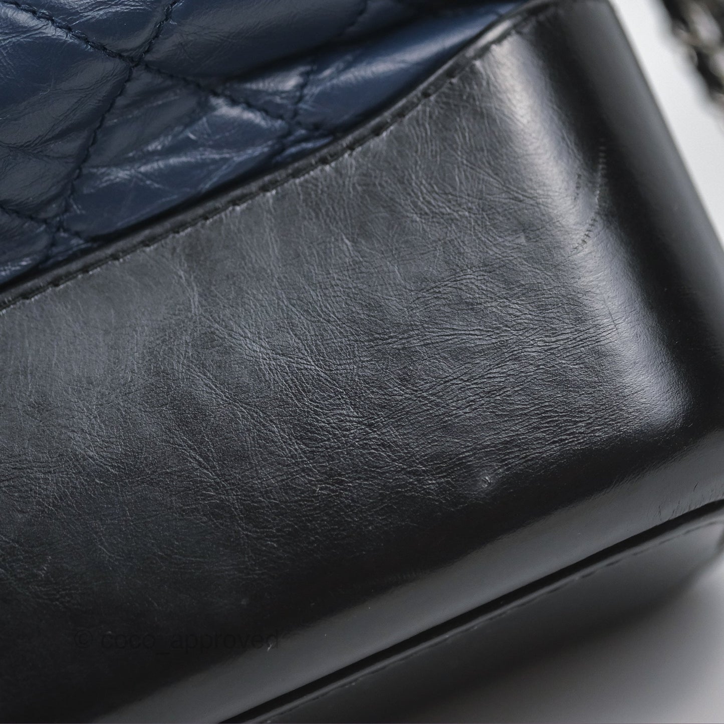 Chanel Large Gabrielle Hobo Navy Black Aged Calfskin Mixed Hardware