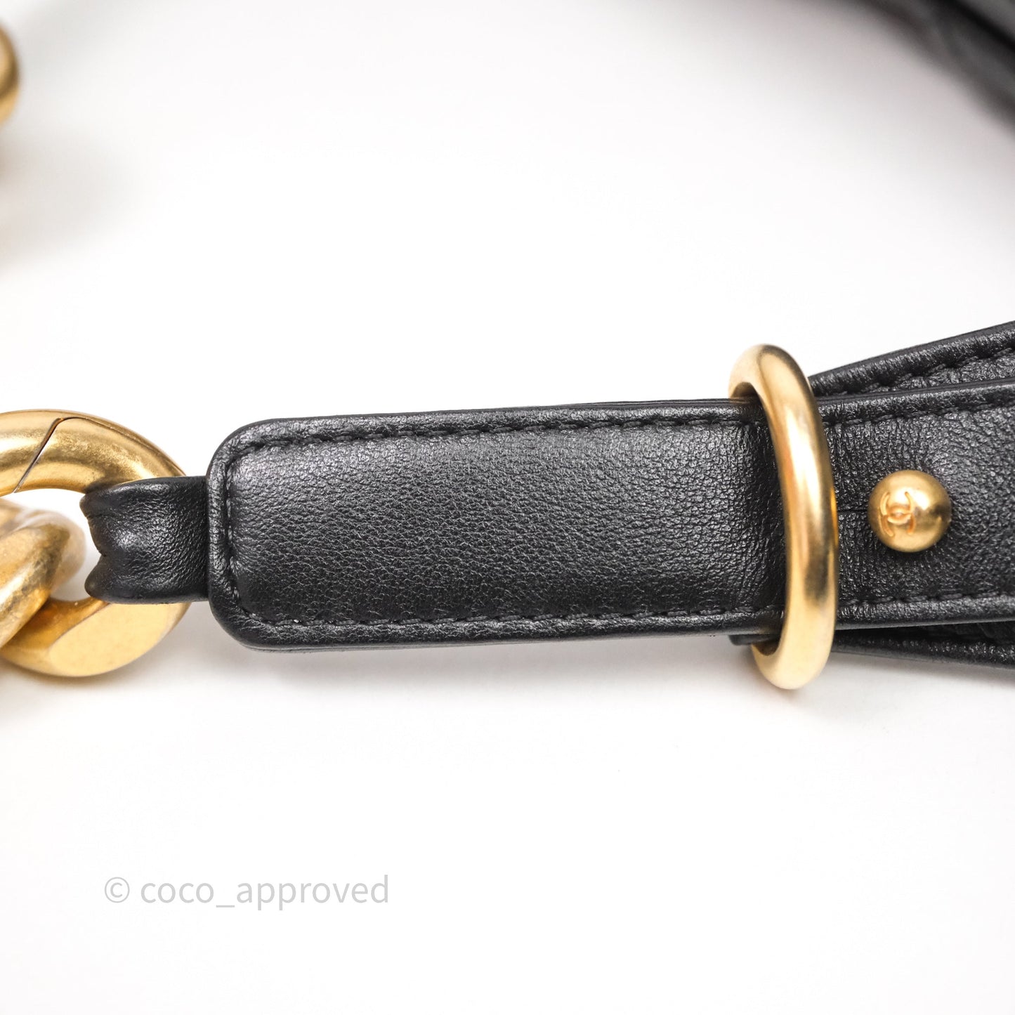 Chanel Hobo Bag Black Calfskin Aged Gold Hardware