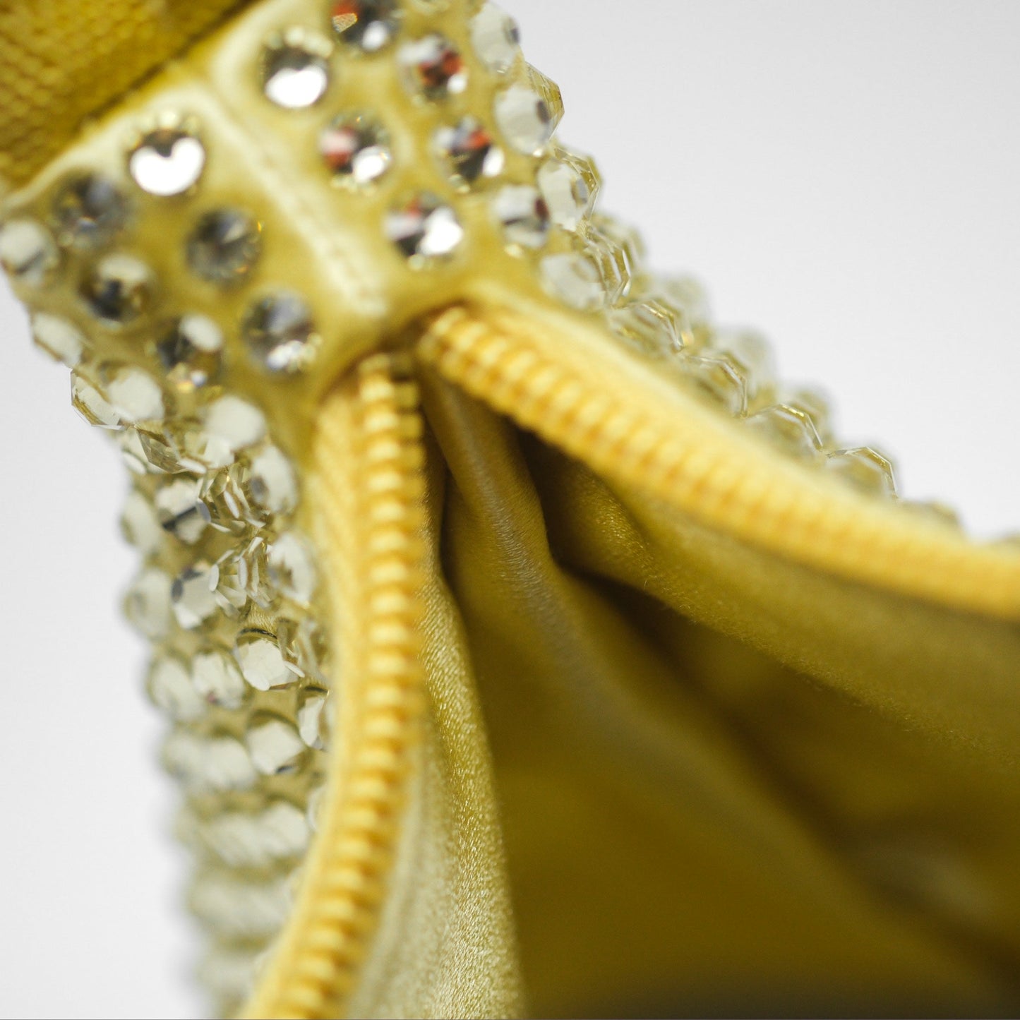 Prada Re-Edition 2000 Nylon Mini Bag Yellow Crystal Embellished