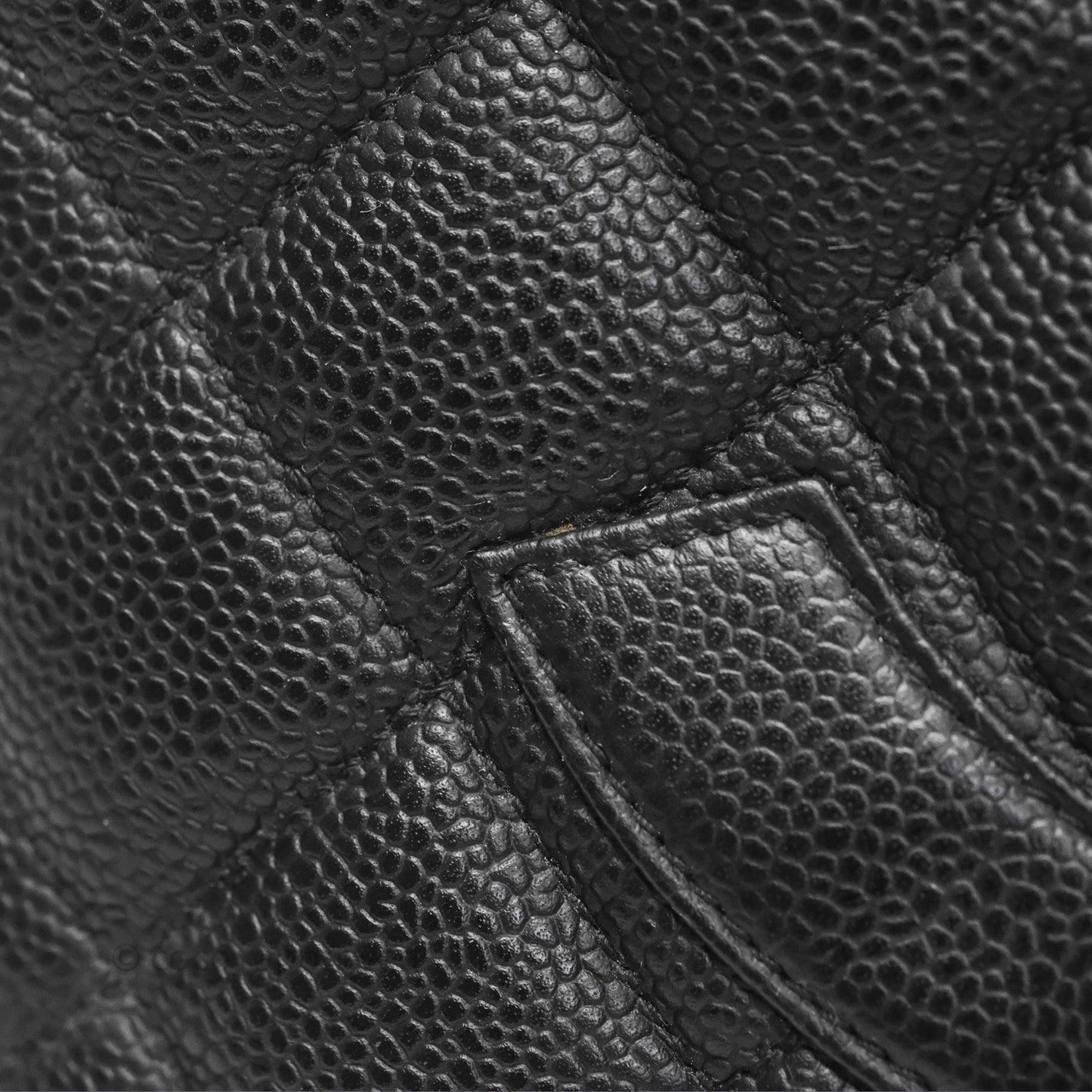 Chanel Vintage Medallion CC Black Caviar Tote Bag Gold Hardware