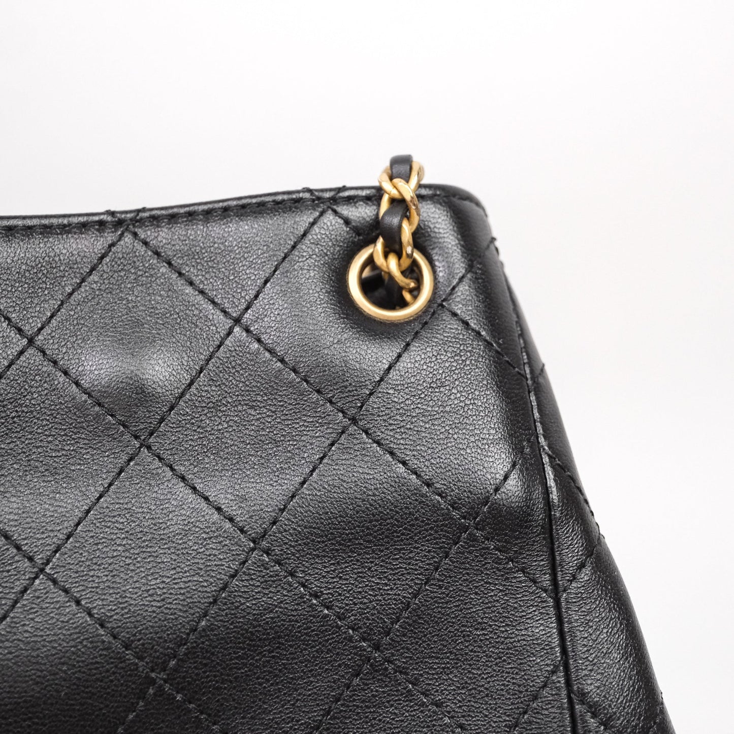 Chanel Double Pocket Black Lambskin Gold Hardware 25C